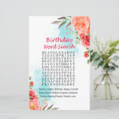 Rozen Birthday Word Search Game (Staand voorkant)