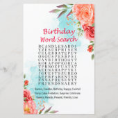 Rozen Birthday Word Search Game (Voorkant)