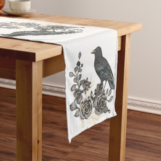 Rozen Blackbirds Raven of Crow Table Runner Lange Tafelloper (Voorbeeld)