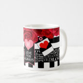 Rozen Blackboard Style Valentijn Mok (Voorkant rechts)