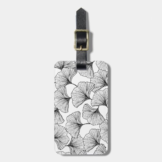 rozen bladen bagagelabel (Voorkant verticaal)