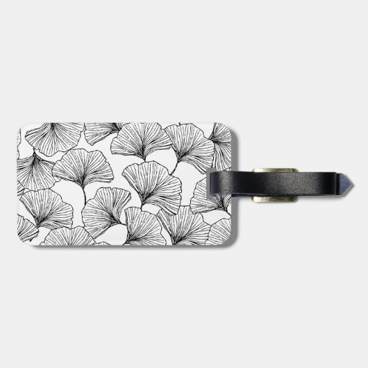 rozen bladen bagagelabel (Achterkant horizontaal)