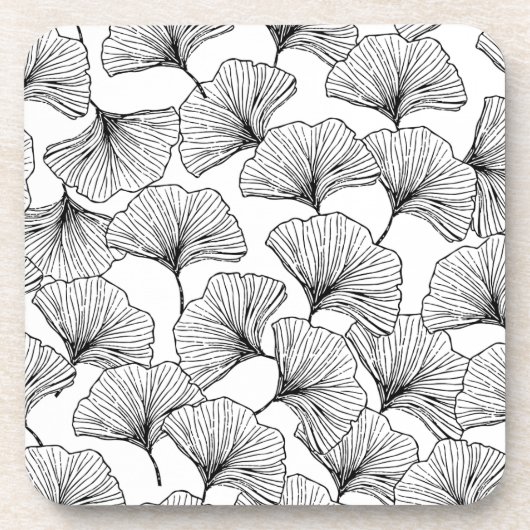 rozen bladen bier onderzetter (Voorkant)