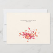 Rozen bladen die op het gezicht vallen | VRIJGEZEL Kaart (Achterkant)