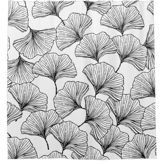 rozen bladen douchegordijn (Voorkant)