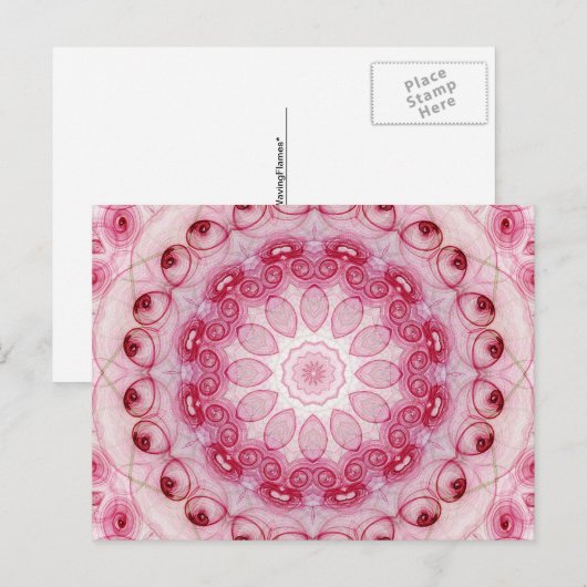 Rozen bladeren briefkaart (Voorkant / Achterkant)