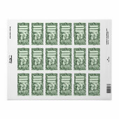 Rozen  Bladplaat Etiket (Full Sheet)