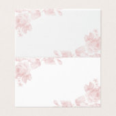  rozen blanco plaats kaart visitekaartje (Buitenkant ongevouwen)