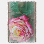 Rozen Blanket/roze & wit Deken (Voorkant Verticaal)
