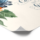 Rozen Blauw/Peach Kaarten en Gifts ID584 Poster (Hoek)
