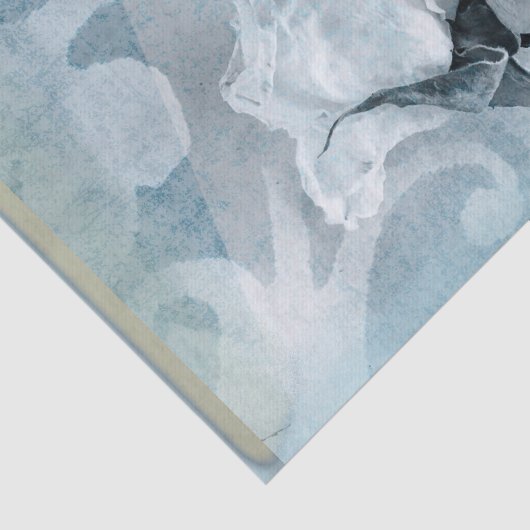 Rozen blauw tintje tissuepapier (Detail)
