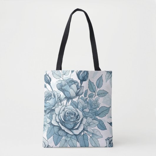 Rozen blauw tote bag (Voorkant)