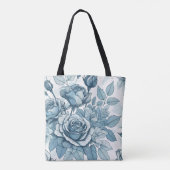 Rozen blauw tote bag (Achterkant)
