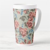 Rozen & blauwe klokjes latte mok (Rechterhoek)