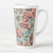 Rozen & blauwe klokjes latte mok (Rechts)