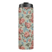 Rozen & Blauwe Klokjes Thermosbeker (Voorkant)