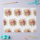 Rozen bloedig Burgundy Pattern Antiek Weddings Tissuepapier (Craft)