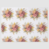 Rozen bloedig Burgundy Pattern Antiek Weddings Tissuepapier (Voorkant)