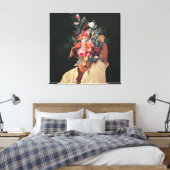 Rozen bloeien elke keer canvas afdruk (Insitu (Slaapkamer))