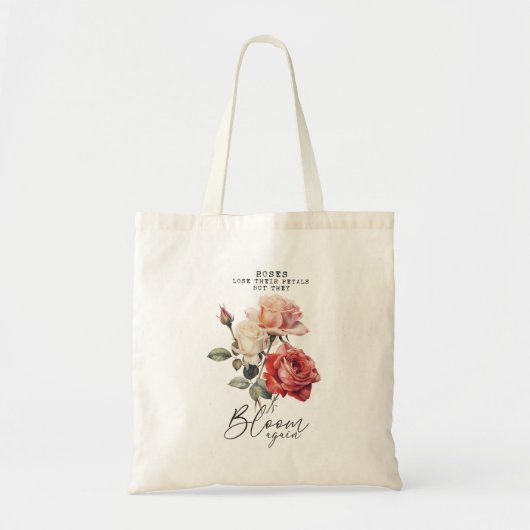 Rozen bloeien weer Inspirerend Tote Bag (Voorkant)