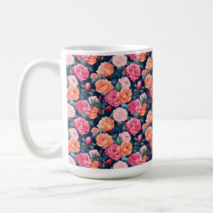 Rozen Bloeiende Bloemen Patroon-80037 Koffiemok