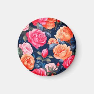 Rozen Bloeiende Bloemen Patroon-80037 Magneet