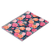 Rozen Bloeiende Bloemen Patroon-80037 Notitieboek (Linkerzijde)