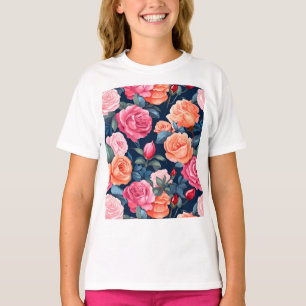 Rozen Bloeiende Bloemen Patroon-80037 T-shirt