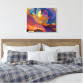 Rozen bloem, abstracte full colour, print op aanvr (Insitu (Slaapkamer))