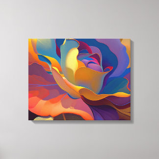 Rozen bloem, abstracte full colour, print op aanvr