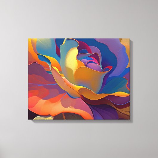 Rozen bloem, abstracte full colour, print op aanvr (Voorkant)