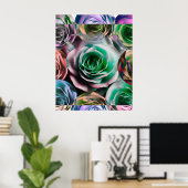 ROZEN BLOEM ARTISTIEKE STIJL POSTER (Thuiskantoor)