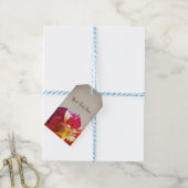 Rozen bloem, bijtend canvas Aangepaste Labels Cadeaulabel (Met Touw)