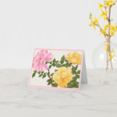 Rozen bloem, Birthday Kaart (Gele Bloem)