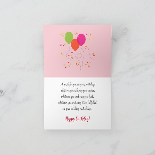 Rozen bloem, Birthday Kaart (Binnen)