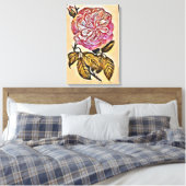 Rozen bloem canvas afdruk (Insitu (Slaapkamer))