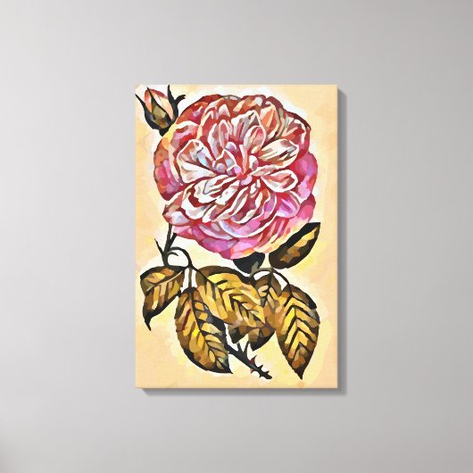 Rozen bloem canvas afdruk (Voorkant)