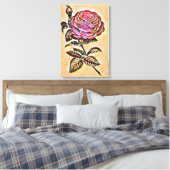Rozen bloem canvas afdruk (Insitu (Slaapkamer))