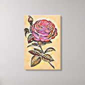 Rozen bloem canvas afdruk (Voorkant)