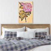 Rozen bloem canvas afdruk (Insitu (Slaapkamer))