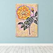 Rozen bloem canvas afdruk (Insitu (Houten vloer))