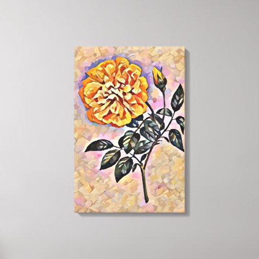 Rozen bloem canvas afdruk (Voorkant)