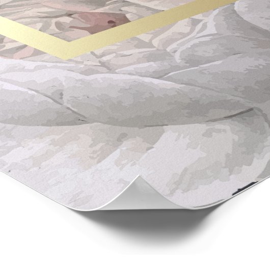 Rozen Bloem Foto Viering van het Leven Bord Poster (Hoek)