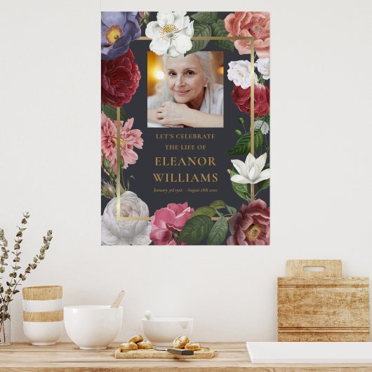Rozen Bloem Foto Viering van het Leven Bord Poster (Keuken)