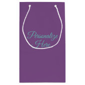 Rozen bloem geborduurde look boho paarse klein cadeauzakje (Achterkant)