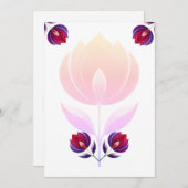 rozen bloem kaart (Voorkant / Achterkant)