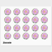 Rozen bloem ronde sticker (Vel)