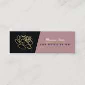 rozen bloem, sierlijke floral vrouwelijke professi mini visitekaartje (Voorkant)