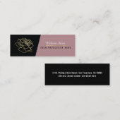 rozen bloem, sierlijke floral vrouwelijke professi mini visitekaartje (Voorkant / Achterkant)