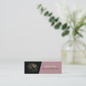 rozen bloem, sierlijke floral vrouwelijke professi mini visitekaartje (Staand voorkant)